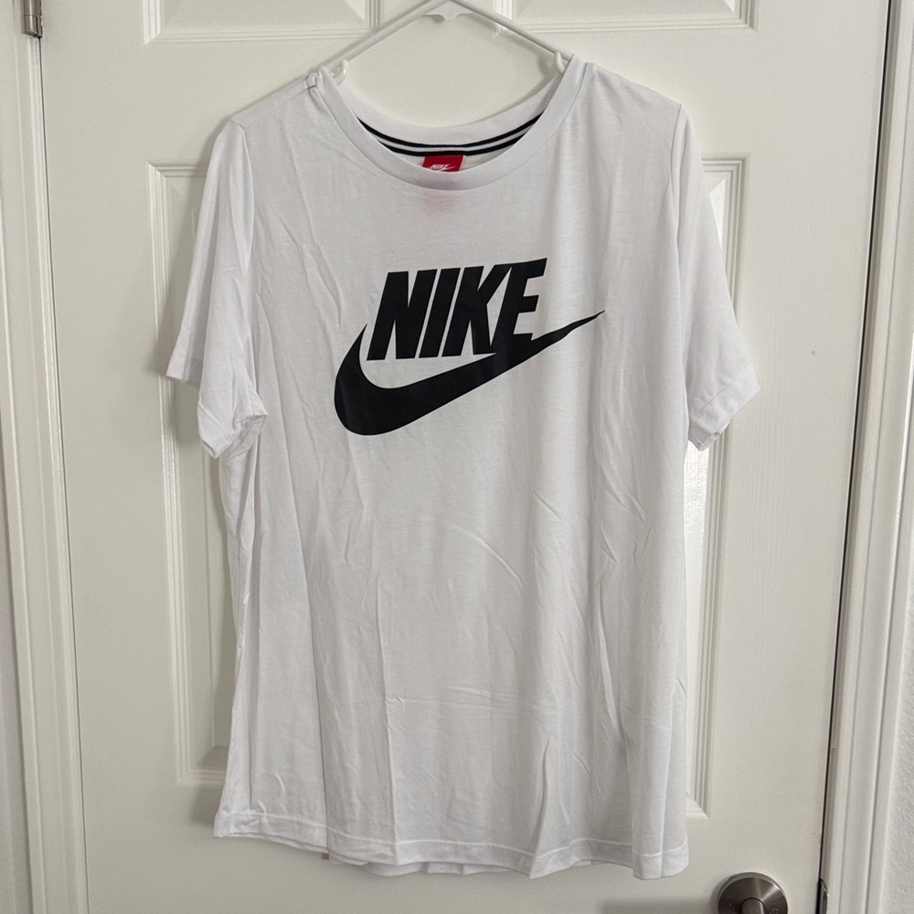 Nike Classic White Tee with Black Logo